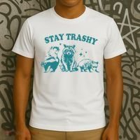 Stay Trashy Raccoon Opossum Skunk Gift T-Shirt thumb 3