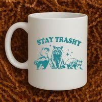 Stay Trashy Raccoon Opossum Skunk Gift Coffee Mug thumb 2