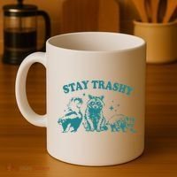 Stay Trashy Raccoon Opossum Skunk Gift Coffee Mug thumb 4