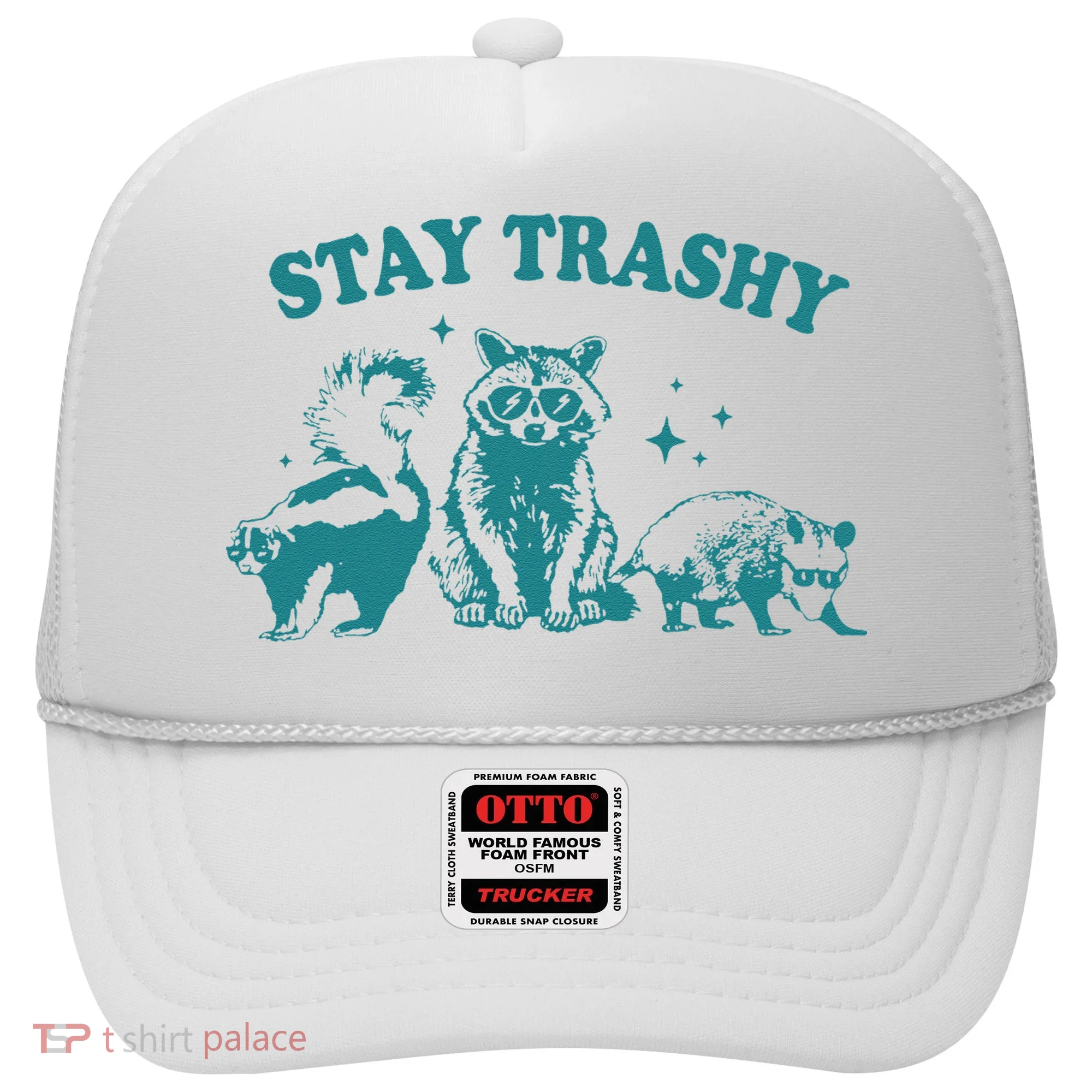 Stay Trashy Raccoon Opossum Skunk Gift Hat