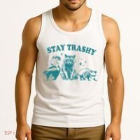 Stay Trashy Raccoon Opossum Skunk Gift Tank Top thumb 3