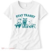 Stay Trashy Raccoon Opossum Skunk Gift Women's T-Shirt thumb 0