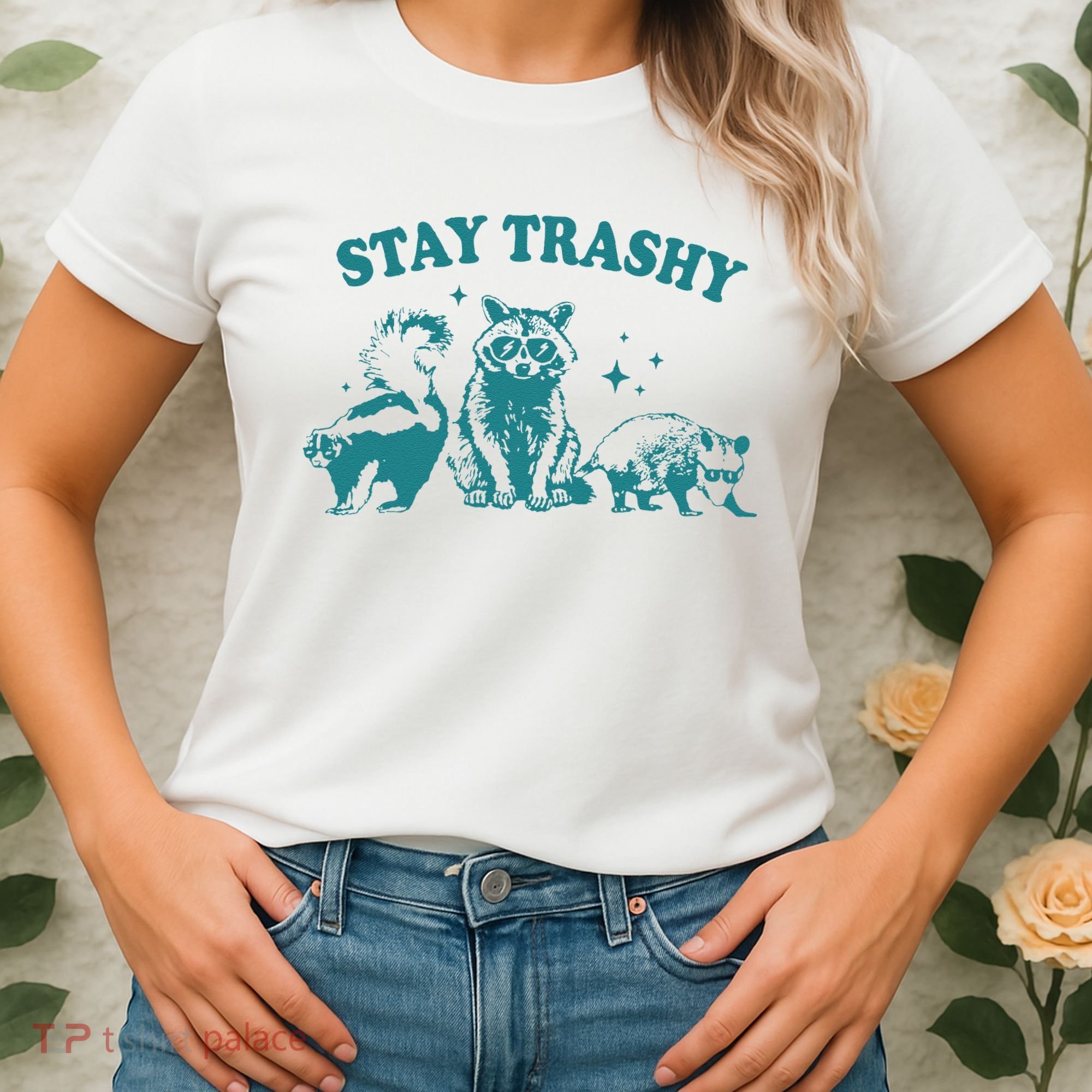 Stay Trashy Raccoon Opossum Skunk Gift Women's T-Shirt