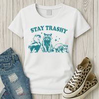 Stay Trashy Raccoon Opossum Skunk Gift Women's T-Shirt thumb 3