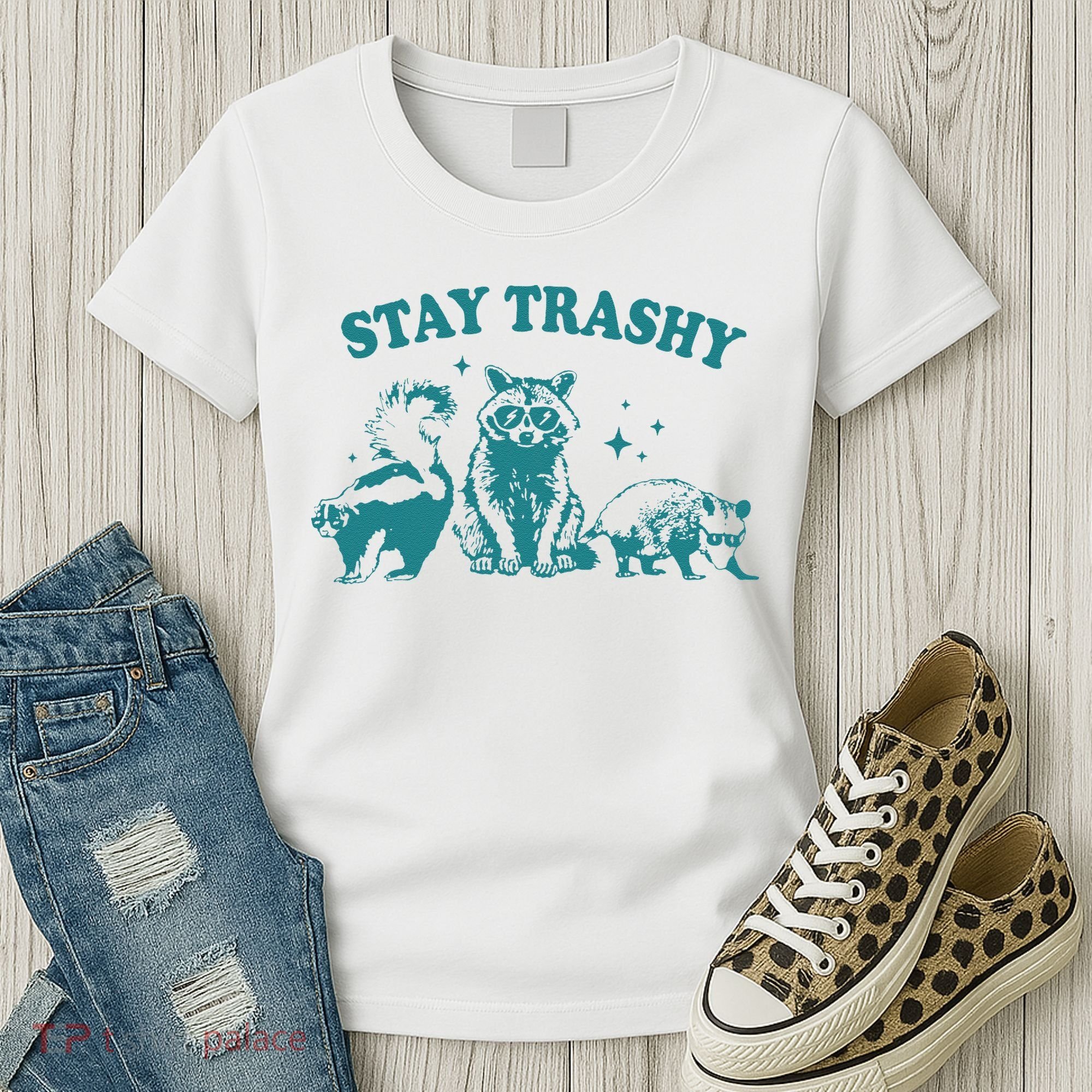 Stay Trashy Raccoon Opossum Skunk Gift Women's T-Shirt