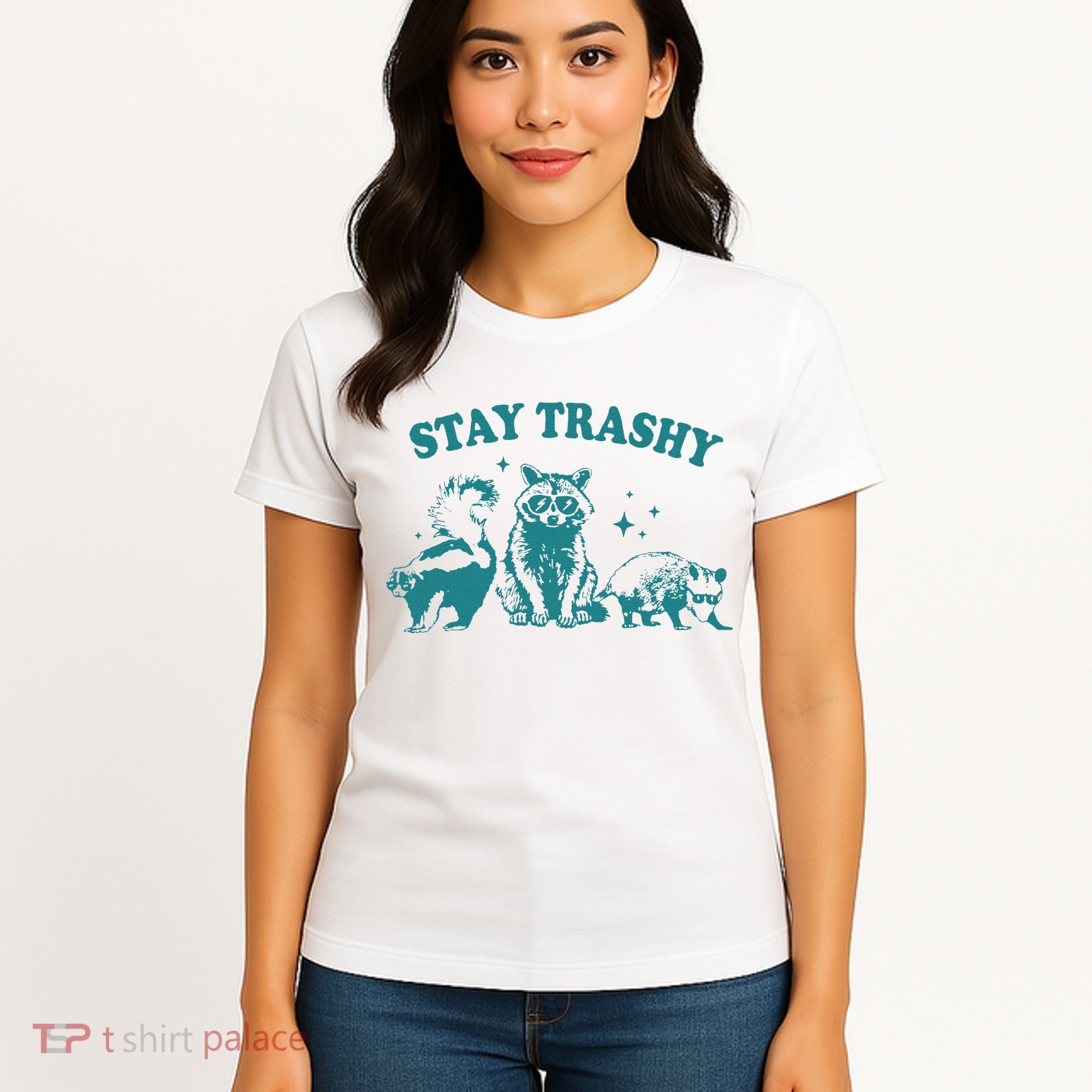 Stay Trashy Raccoon Opossum Skunk Gift Women's T-Shirt