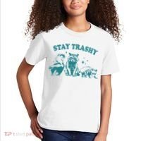 Stay Trashy Raccoon Opossum Skunk Gift Kids T-Shirt thumb 2
