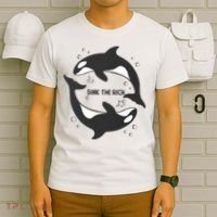 Sink The Rich Gladys The Yacht Sinking Killer Whale Funny Whale T-Shirt thumb 6