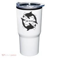 Sink The Rich Gladys The Yacht Sinking Killer Whale Funny Whale Tumbler thumb 0