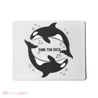 Sink The Rich Gladys The Yacht Sinking Killer Whale Funny Whale Mousepad thumb 0