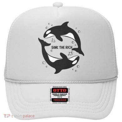 Sink The Rich Gladys The Yacht Sinking Killer Whale Funny Whale Hat