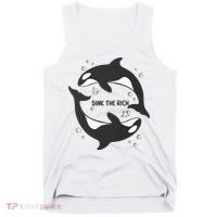 Sink The Rich Gladys The Yacht Sinking Killer Whale Funny Whale Tank Top thumb 0