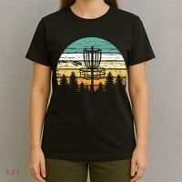 Stupid Trees Retro Sunset Frisbee Golf Vintage Disc Golf T-Shirt thumb 4