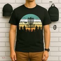 Stupid Trees Retro Sunset Frisbee Golf Vintage Disc Golf T-Shirt thumb 6