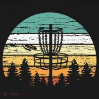 Stupid Trees Retro Sunset Frisbee Golf Vintage Disc Golf T-Shirt thumb 7