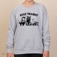 Stay Trashy Retro Funny Racoon Women's Sweatshirt thumb 0