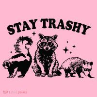 Stay Trashy Retro Funny Racoon Coaster thumb 2