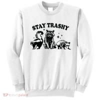 Stay Trashy Retro Funny Racoon Sweatshirt thumb 0