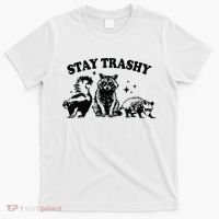Stay Trashy Retro Funny Racoon T-Shirt thumb 0