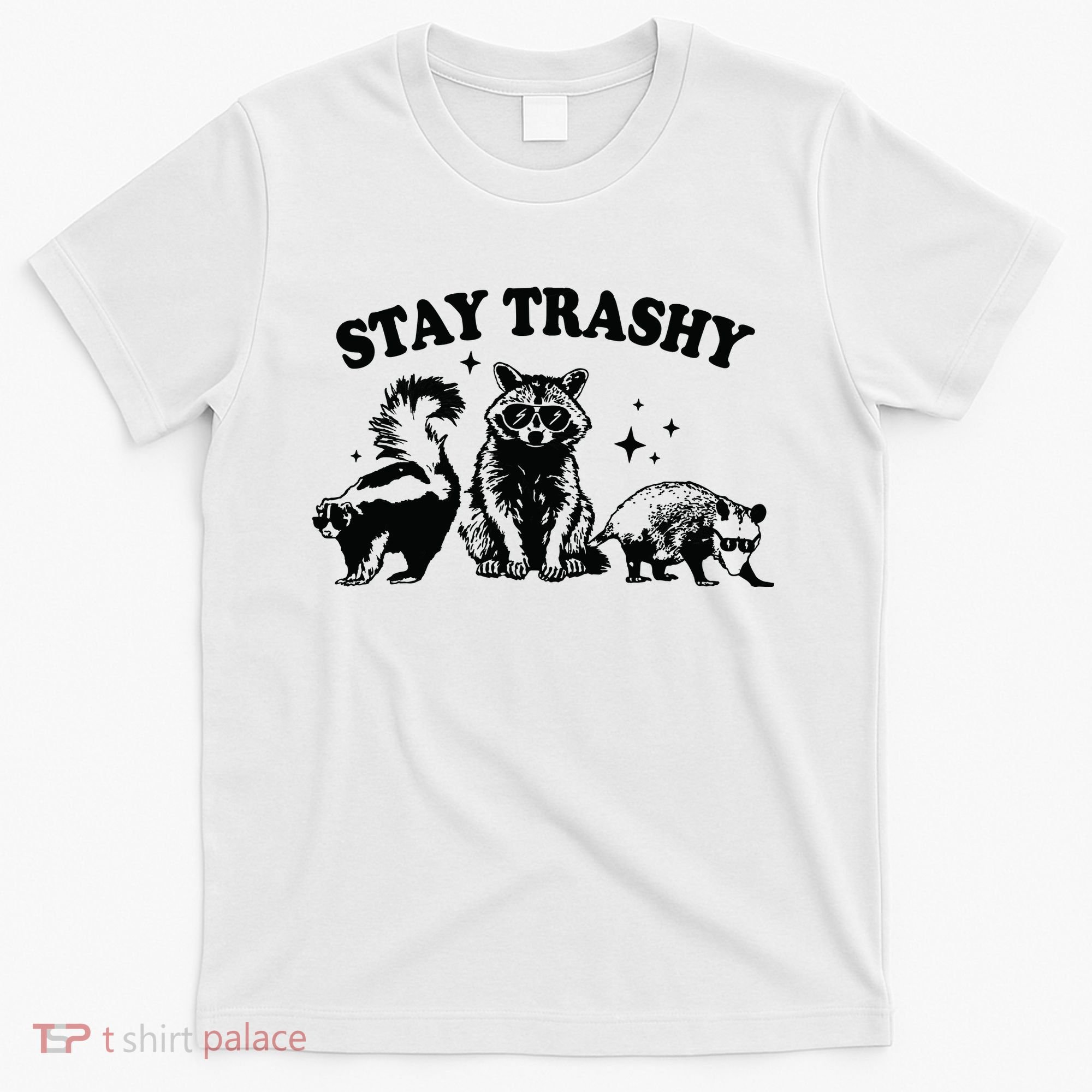 Stay Trashy Retro Funny Racoon T-Shirt