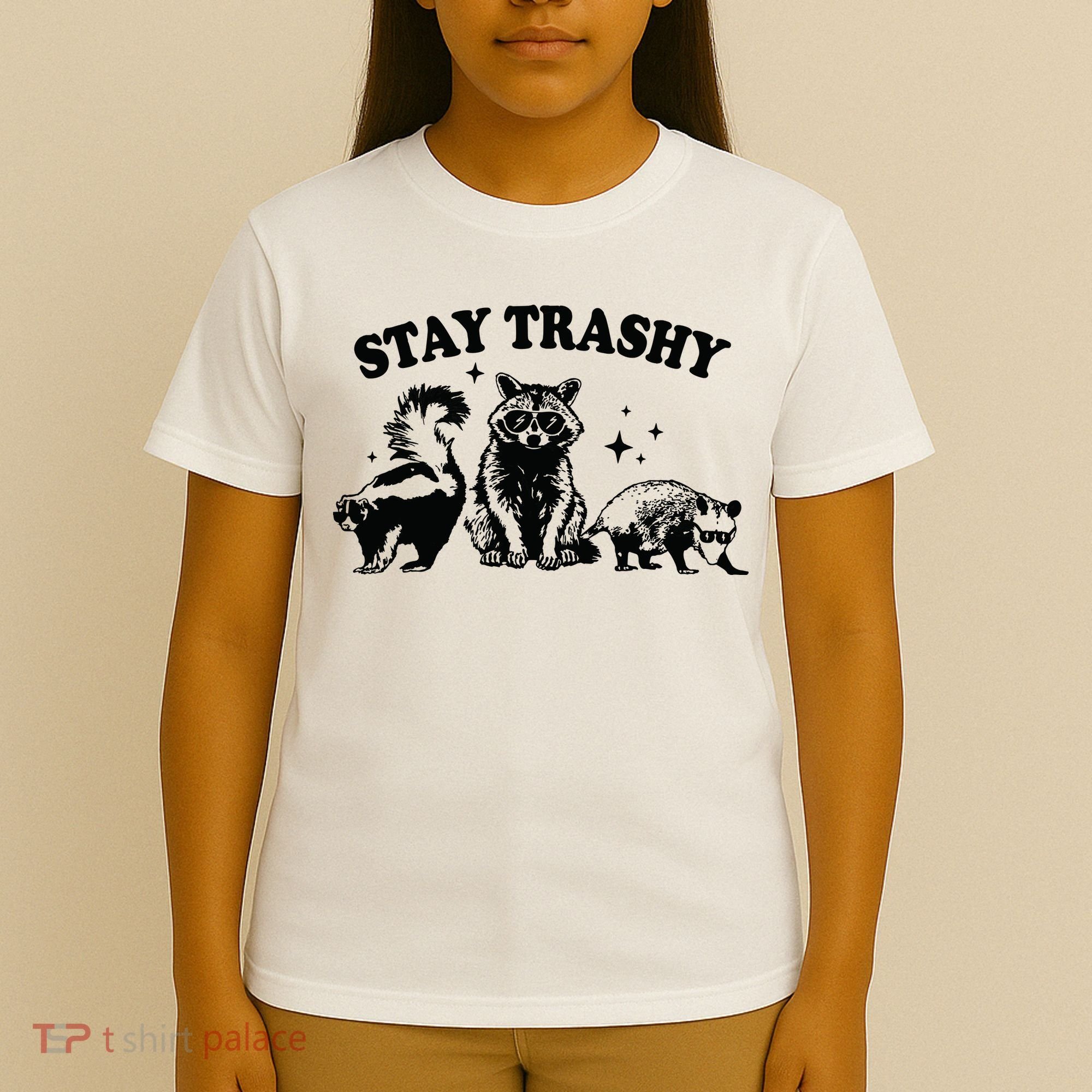 Stay Trashy Retro Funny Racoon T-Shirt