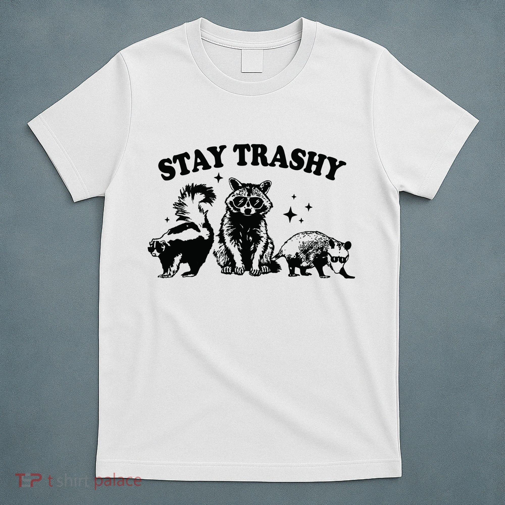 Stay Trashy Retro Funny Racoon T-Shirt