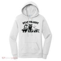 Stay Trashy Retro Funny Racoon Women's Hoodie thumb 0