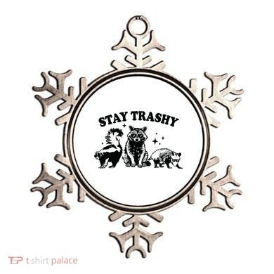 Stay Trashy Retro Funny Racoon Ornament