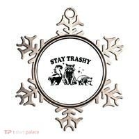 Stay Trashy Retro Funny Racoon Ornament thumb 0