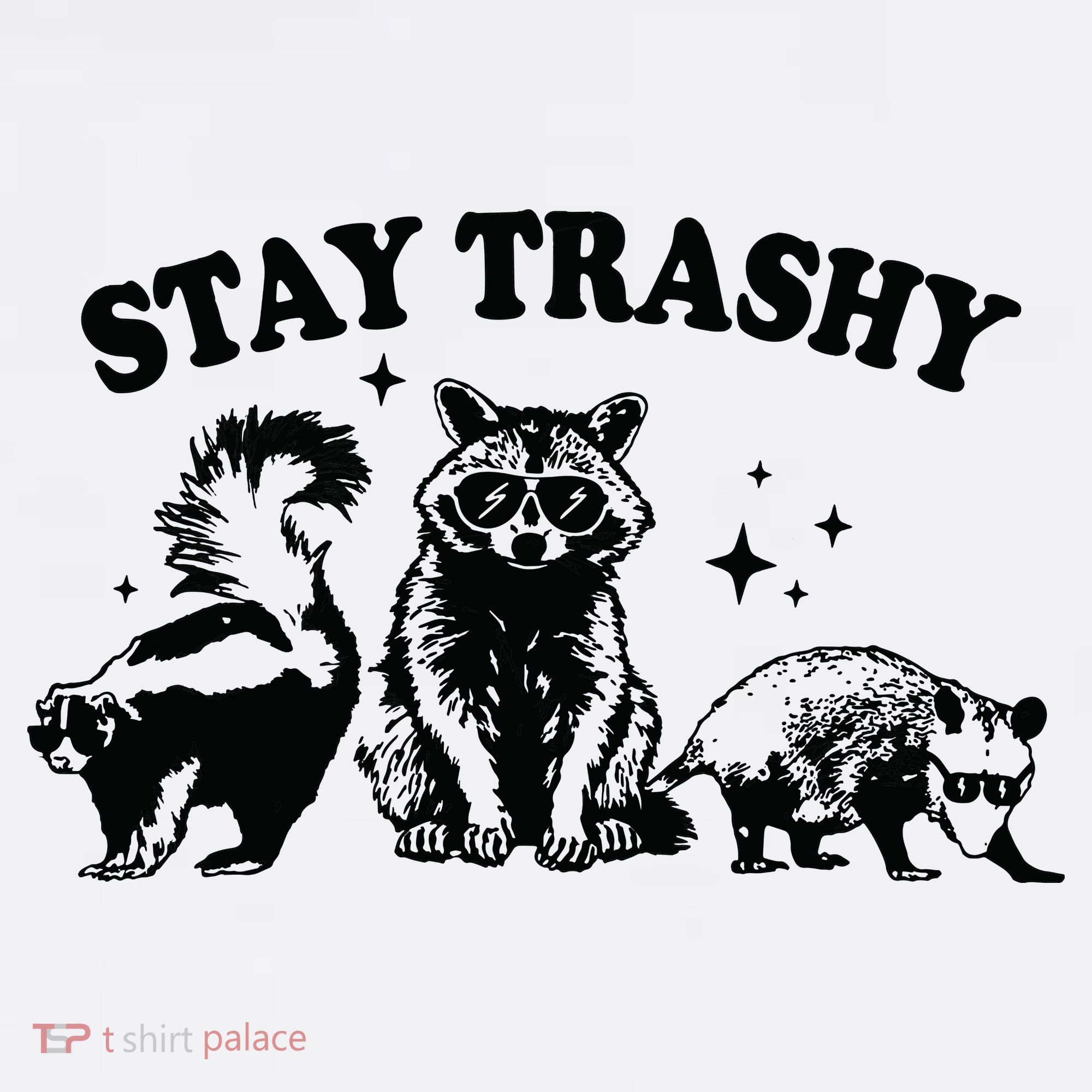 Stay Trashy Retro Funny Racoon Ornament
