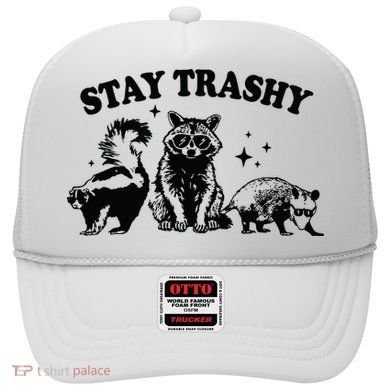 Stay Trashy Retro Funny Racoon Hat