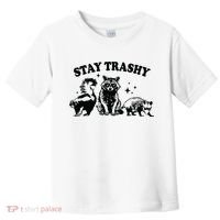 Stay Trashy Retro Funny Racoon Toddler T-Shirt thumb 0