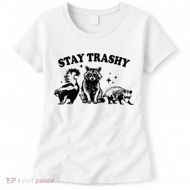 Stay Trashy Retro Funny Racoon Women's T-Shirt