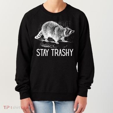Stay Trashy Raccoon Funny Meme Women's Sweatshirt