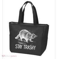 Stay Trashy Raccoon Funny Meme Tote Bag thumb 3