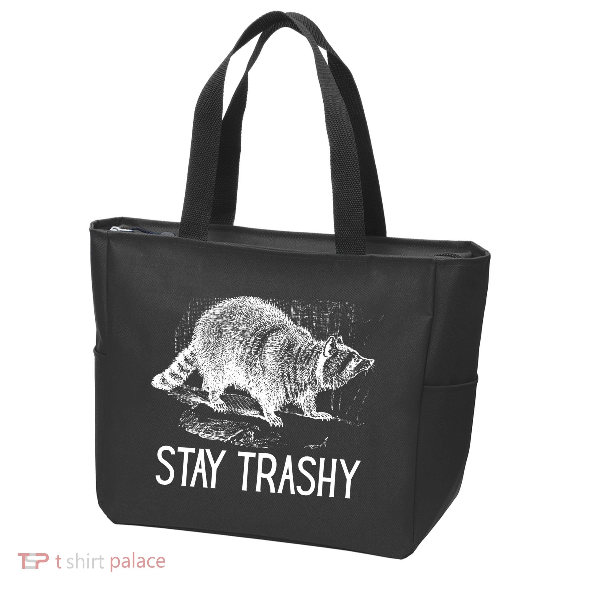 Stay Trashy Raccoon Funny Meme Tote Bag