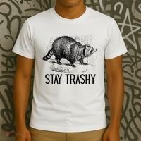 Stay Trashy Raccoon Funny Meme T-Shirt thumb 3