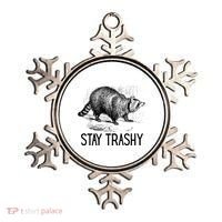 Stay Trashy Raccoon Funny Meme Ornament thumb 0