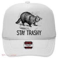 Stay Trashy Raccoon Funny Meme Hat thumb 0