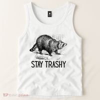 Stay Trashy Raccoon Funny Meme Tank Top thumb 2