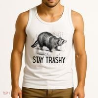 Stay Trashy Raccoon Funny Meme Tank Top thumb 3