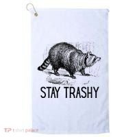 Stay Trashy Raccoon Funny Meme Golf Towel thumb 0