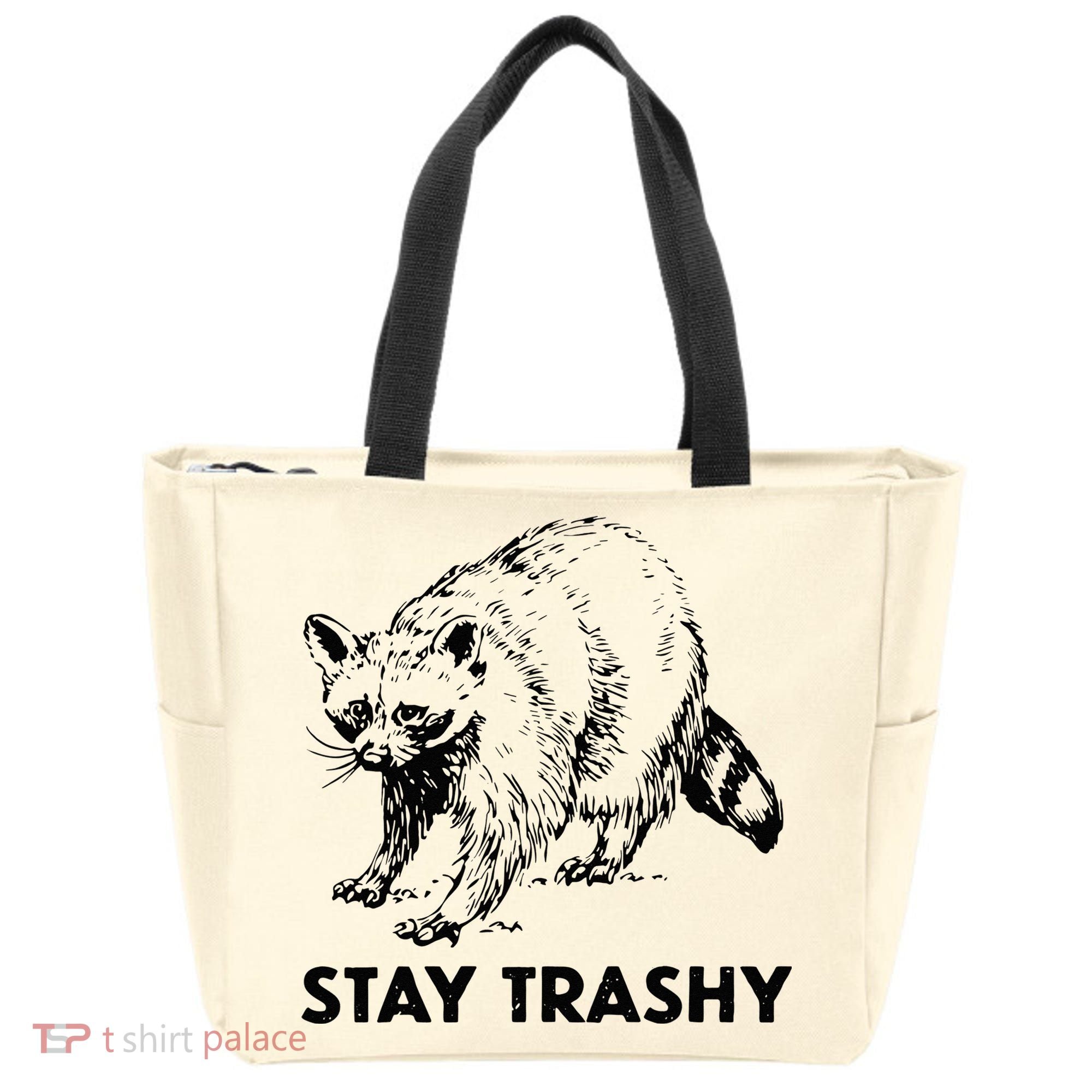 Stay Trashy Raccoon Tote Bag