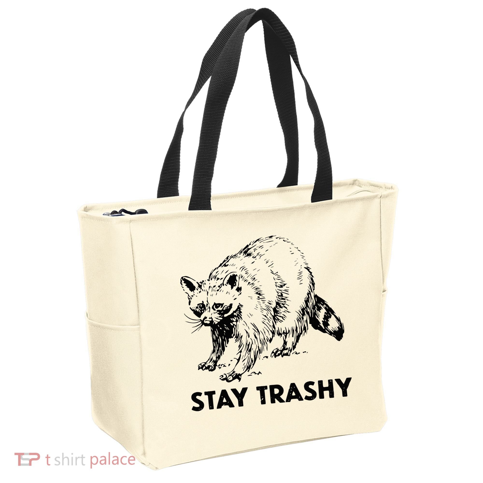Stay Trashy Raccoon Tote Bag