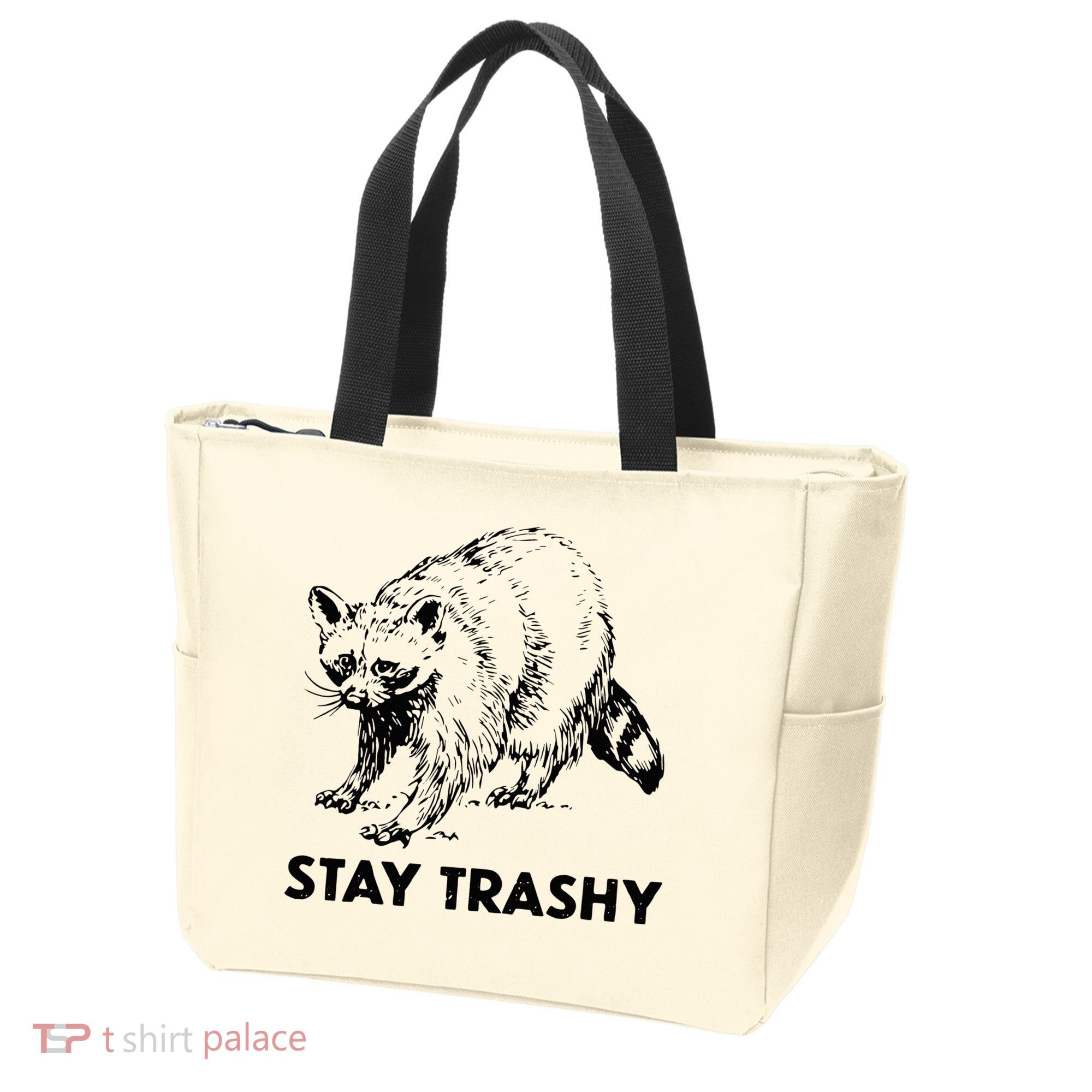 Stay Trashy Raccoon Tote Bag