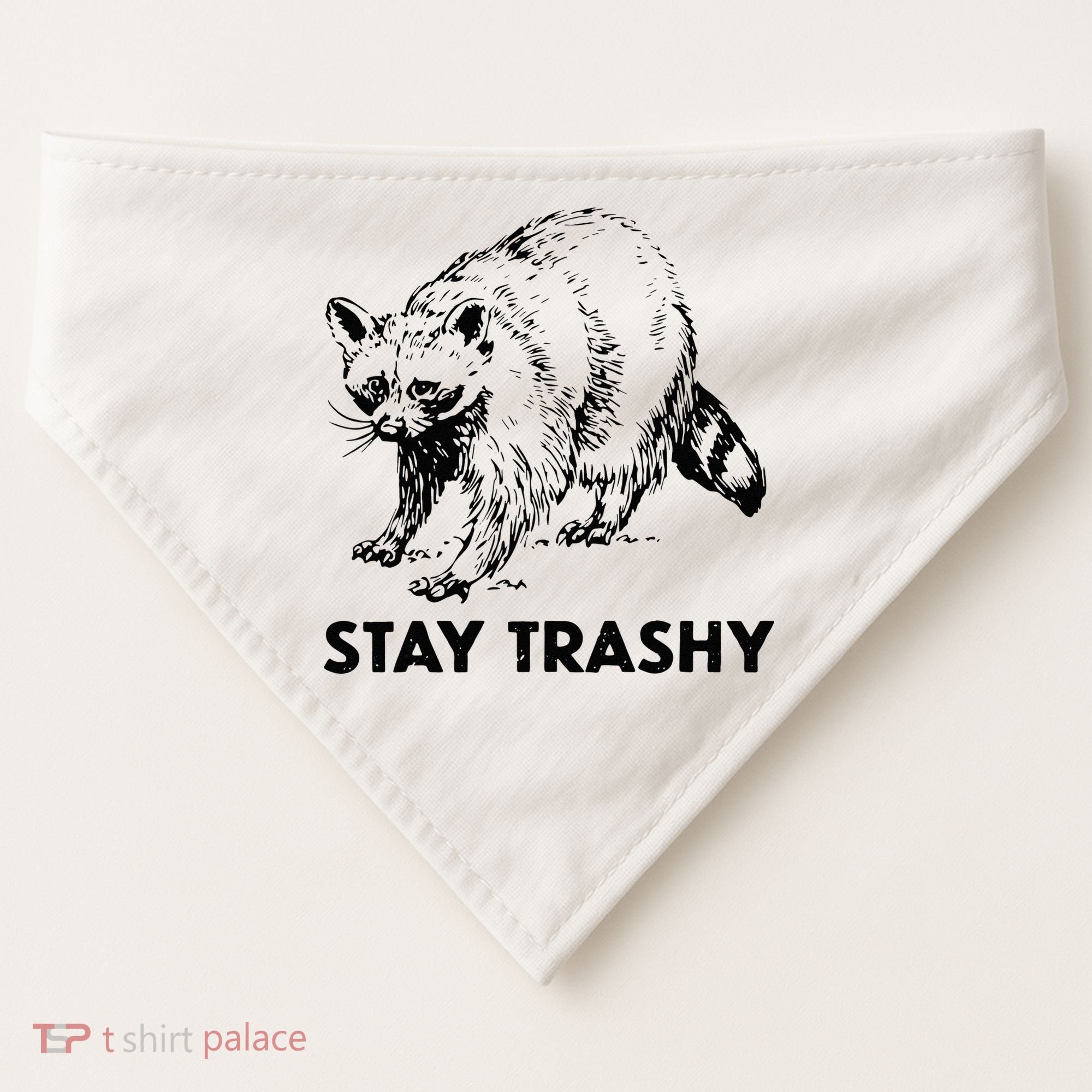 Stay Trashy Raccoon USA-Made Doggie Bandana