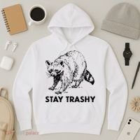 Stay Trashy Raccoon Hoodie thumb 3