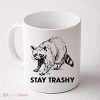 Stay Trashy Raccoon Coffee Mug thumb 0