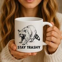 Stay Trashy Raccoon Coffee Mug thumb 3
