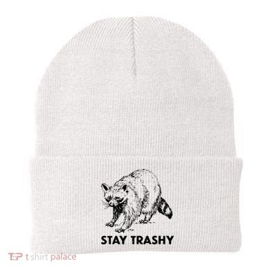 Stay Trashy Raccoon Beanie